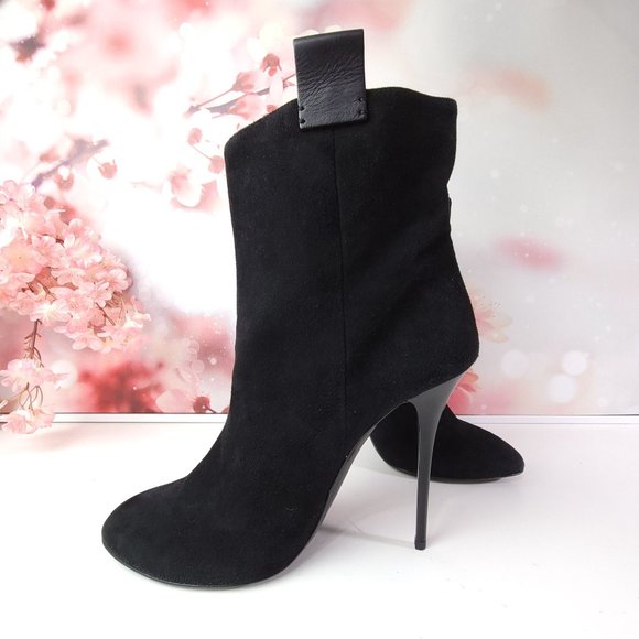 Giuseppe Zanotti Dina  Crystal Embellished Boots Black Suede Size 10 US 41 EU - Picture 2 of 10